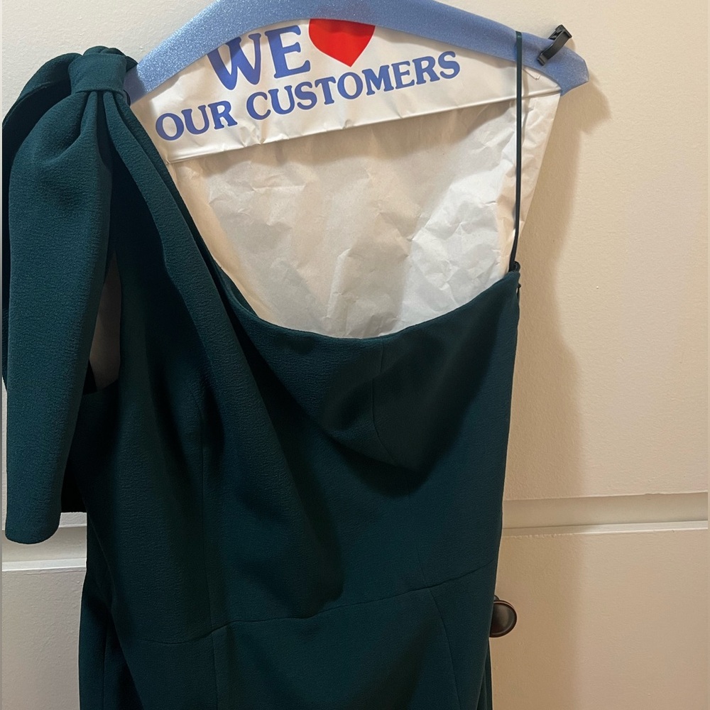 Dress the Population One-Shoulder Teal Dress - Picture 3 of 14